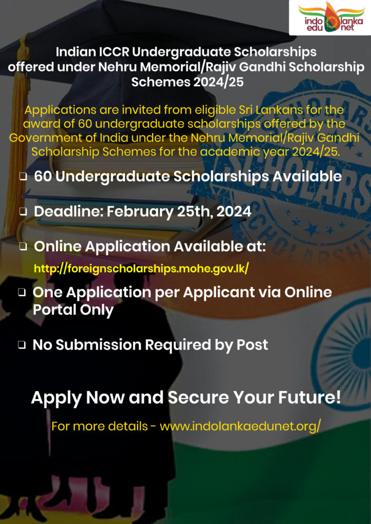 Indian ICCR Undergraduate Scholarships Offered under Nehru Memorial